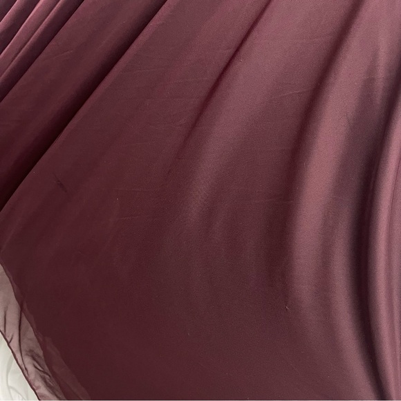 Alex Evenings Size 16 Beaded Faux Wrap Burgundy Maxi Mother Of The Bride - Picture 8 of 10